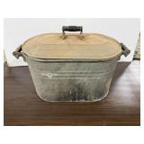 Vintage Galvanized Metal Boiler Tub