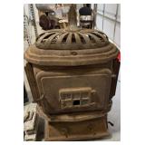 Antique Cast Iron Wood Burning Stove w/ Stand