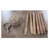 Small Cast Iron Pan & Cauldron, 7+/- Window