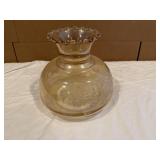 Vintage Iridescent Glass Hurricane Lamp Shade