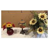 Vintage Puffy Fruit Table Lamp, Artificial