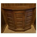 Vintage Wood Console Cabinet