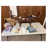 Sewing Box & Contents, Misc. Needle Point Kits