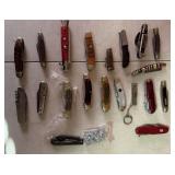 18+/- Misc. Pocket Knives