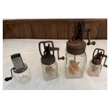 3 Vintage Dazey Churns, Androck Nutmeat Choppper