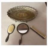 Vintage Vanity Set (Mirror, Comb, Brush)