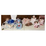 8+/- Porcelain Collectible Dolls