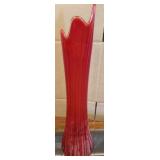 Vintage Stretch Swung Glass Floor Vase