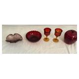 Apple Shaped Cookie Jar, Candy Dishes,
