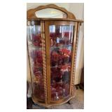 Vintage Curved Glass China Cabinet (No Contents)