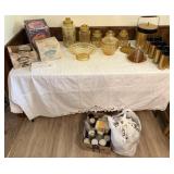 Cannisters w/ Lids, Ice Holder w/ Cups, Candy