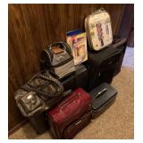 Suitcases, Hanging Bag, Lunch Pale,