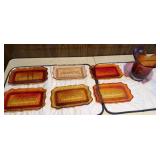 6+/- "Last Supper" Serving Trays, Art Glass Vase
