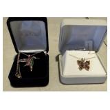 Marked 14K Gold Hummingbird Pendant w/ Chain,