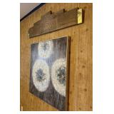 Framed Canvas Wall Art, Carved Wood Wall Decor