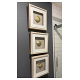 3 Seashell Shadow Box Wall Art Pieces, 1 Bath Rug