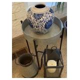 Plant Stand, Vases, Battery Candle Lantern