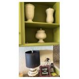 Candle, Table Lamp, Cannisters w/ Lids, Dï¿½cor