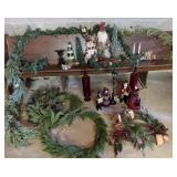 Garland, Carolers Figurines, Snowmen,