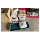 Air Mattress, Throw Pillows, Rugs, Totes w/ Lids