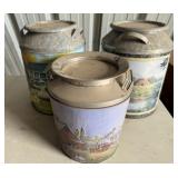 3 Decorative Tin Cans