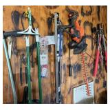 Brooms, Hedge Trimmers, Blower, Targets,