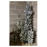 1 Artificial Light Up Tree, 4+/- Artificial Trees