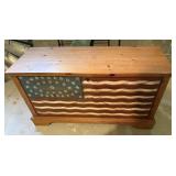 Lane Cedar Chest Featuring Textured American Flag