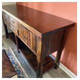 Rustic Style Dark-Wood Sideboard