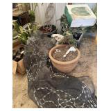 Pots, Artificial Plants, Christmas Lights, Garland