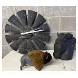 2 Animal Statues, Windmill Decorative Clock