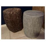 2 Drum Style Accent Stools