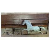 Metal Horse Wall Hanging, Shelf Frame