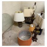 6+/- Table Lamps, 1 Round Glass Piece