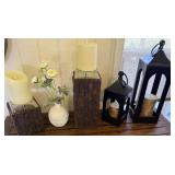 2 Lanterns w/ Battery Operated Candles, 2