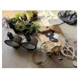 Small Planters w/ Artificial Flowers,