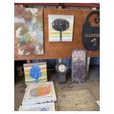 8+/- Wall Art Pieces, Wall Clock