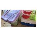 Coolers, Water Jugs, Tote w/ Lid