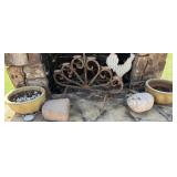 2 Pots, Rocks, Misc. Metal Dï¿½cor