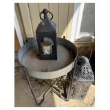 Plant Stand, 2 Decorative Lanterns