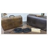 2 Vintage Suitcases, 3 Vintage Purses