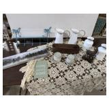 Table Cloth Doily, Metal Hanging Shelf,