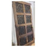 Vintage Carved Wood Multi-Panel Door