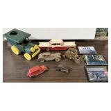 3 Vintage Car Pictures, 3 Wooden Vehicles,