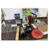 Portable BBQ Grill, Bicycle Light, Action Camera,