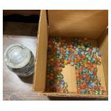 Box & Jar of Marbles