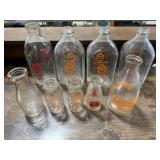 9+/- Vintage Milk Bottles