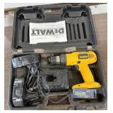 Dewalt Battery Drill, 2 Batteries, Charger, Case