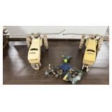 2 Vintage Nelson Rain Trains, 3 Sprinkler Heads,
