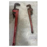 2 Heavy Duty Pipe Wrenches